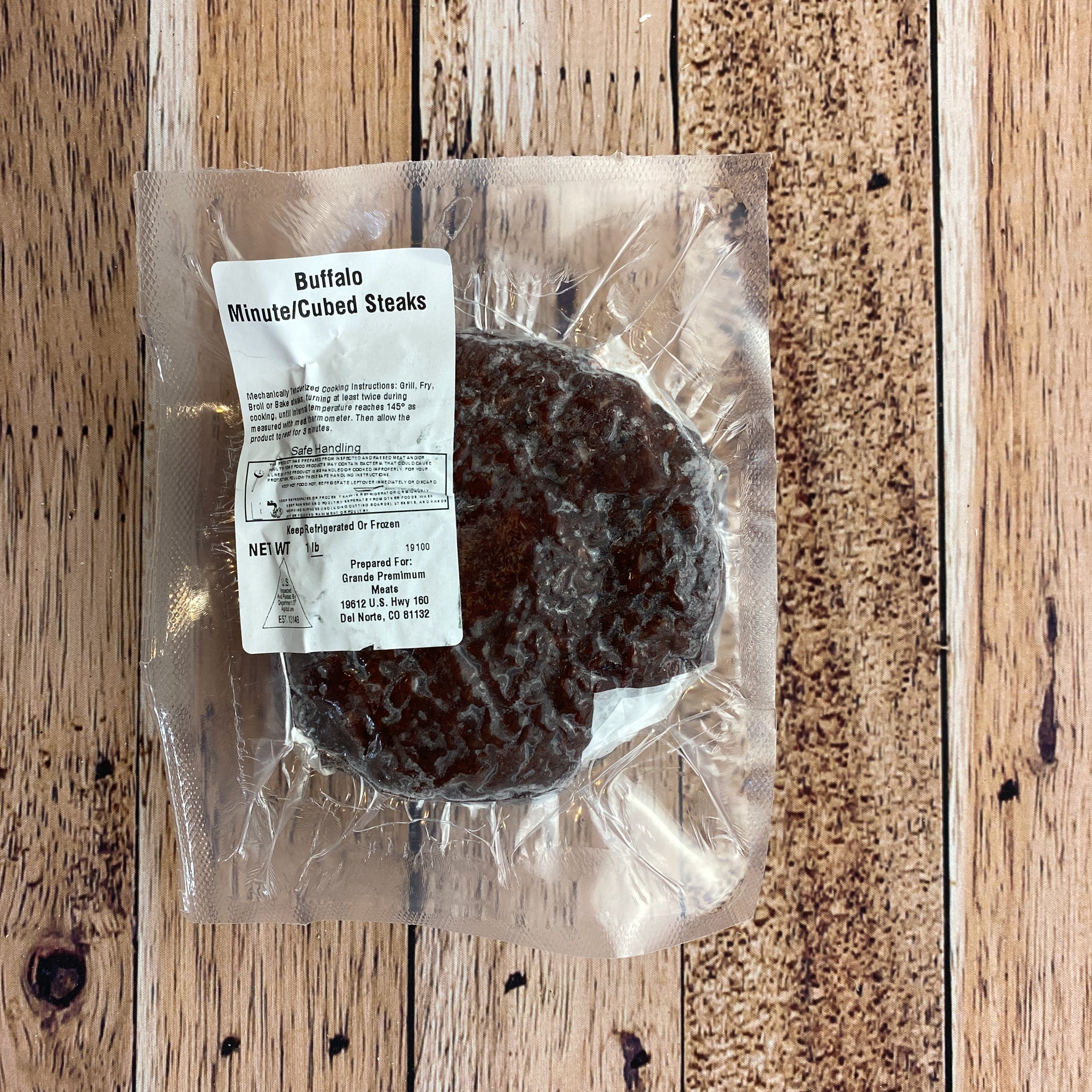 Buffalo Tenderized Steak