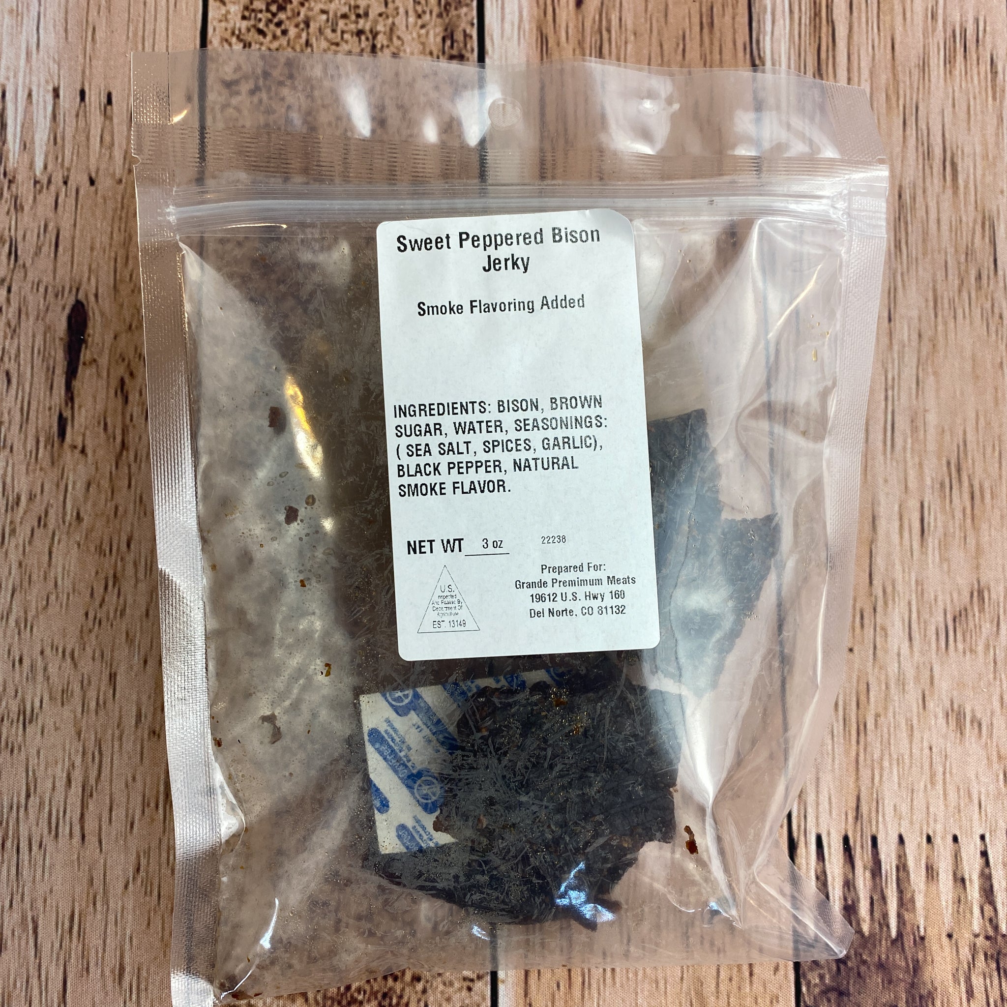 Buffalo Jerky Sweet Pepper 3 oz.