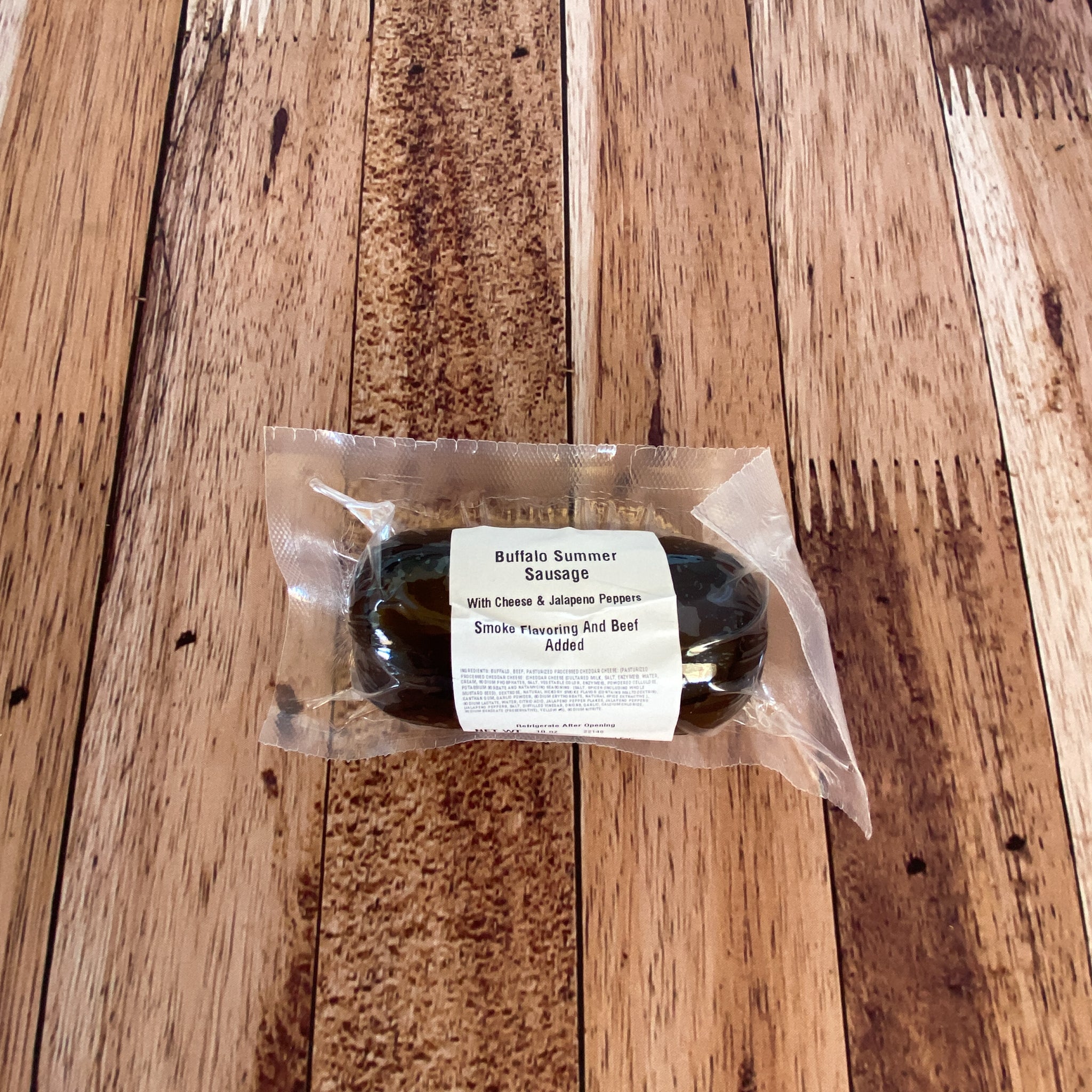 Buffalo Summer Sausage with Cheddar &amp; Jalapeño , 10 oz.