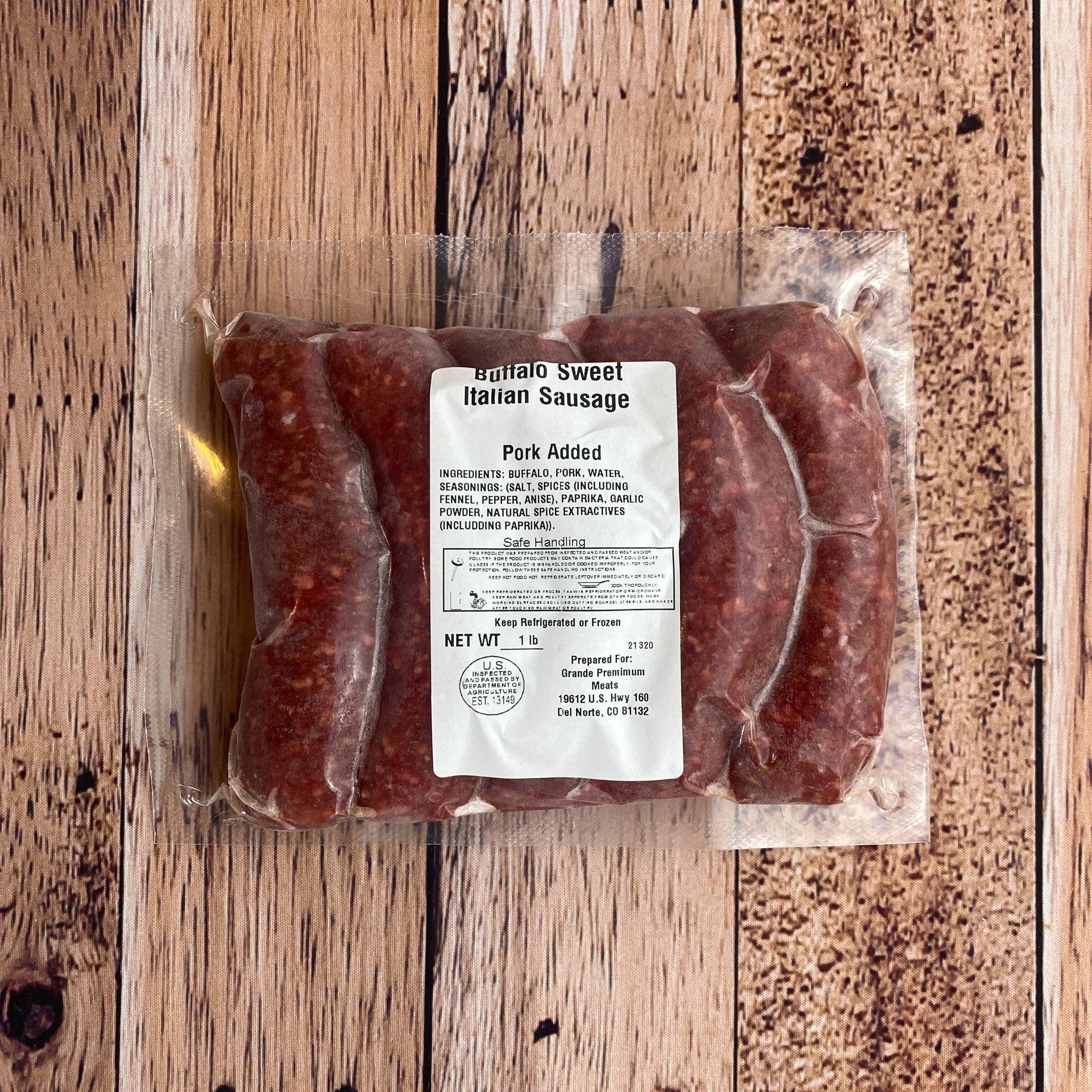 Buffalo Sweet Italian Link Sausage