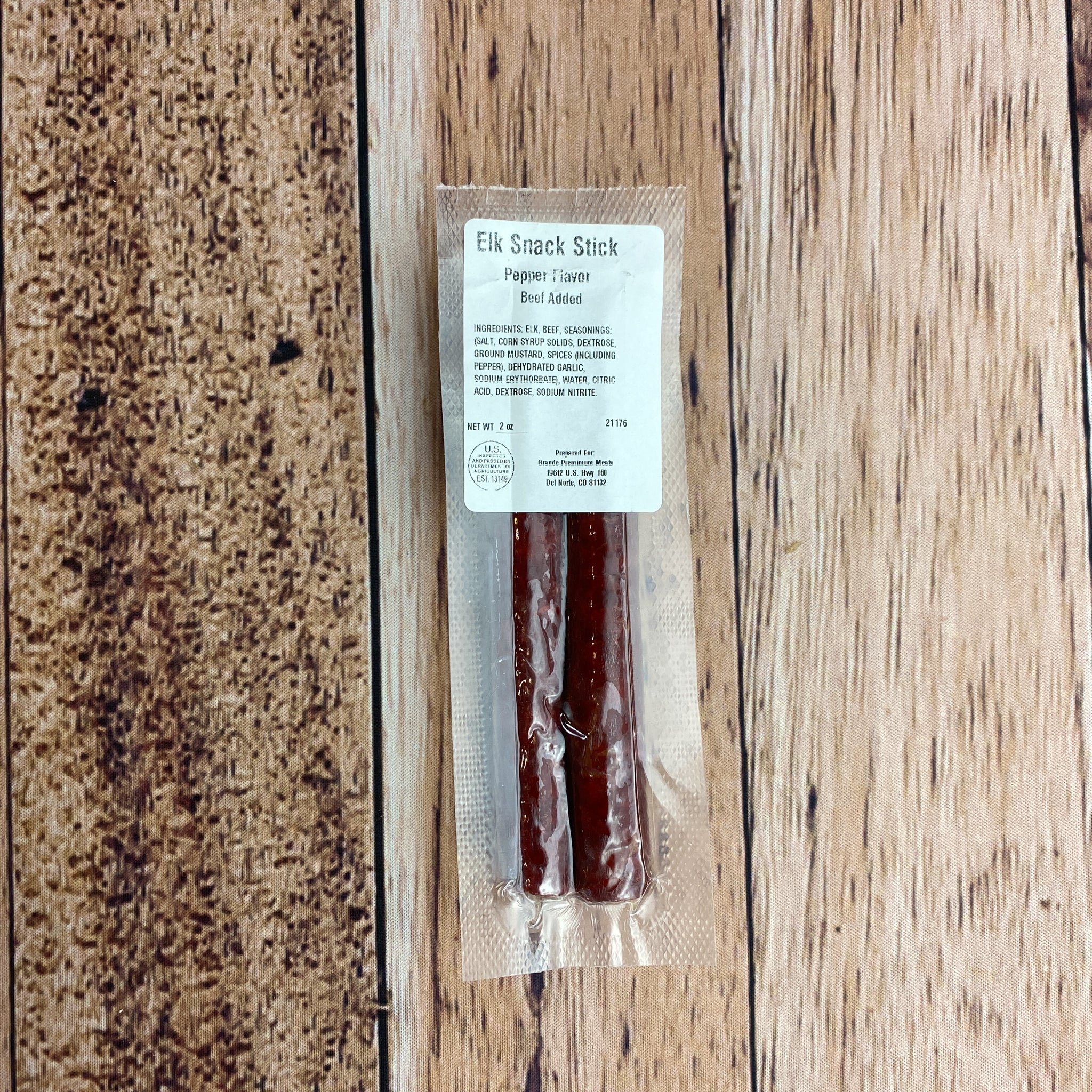 Elk Snack Stick Pepper 2 oz.