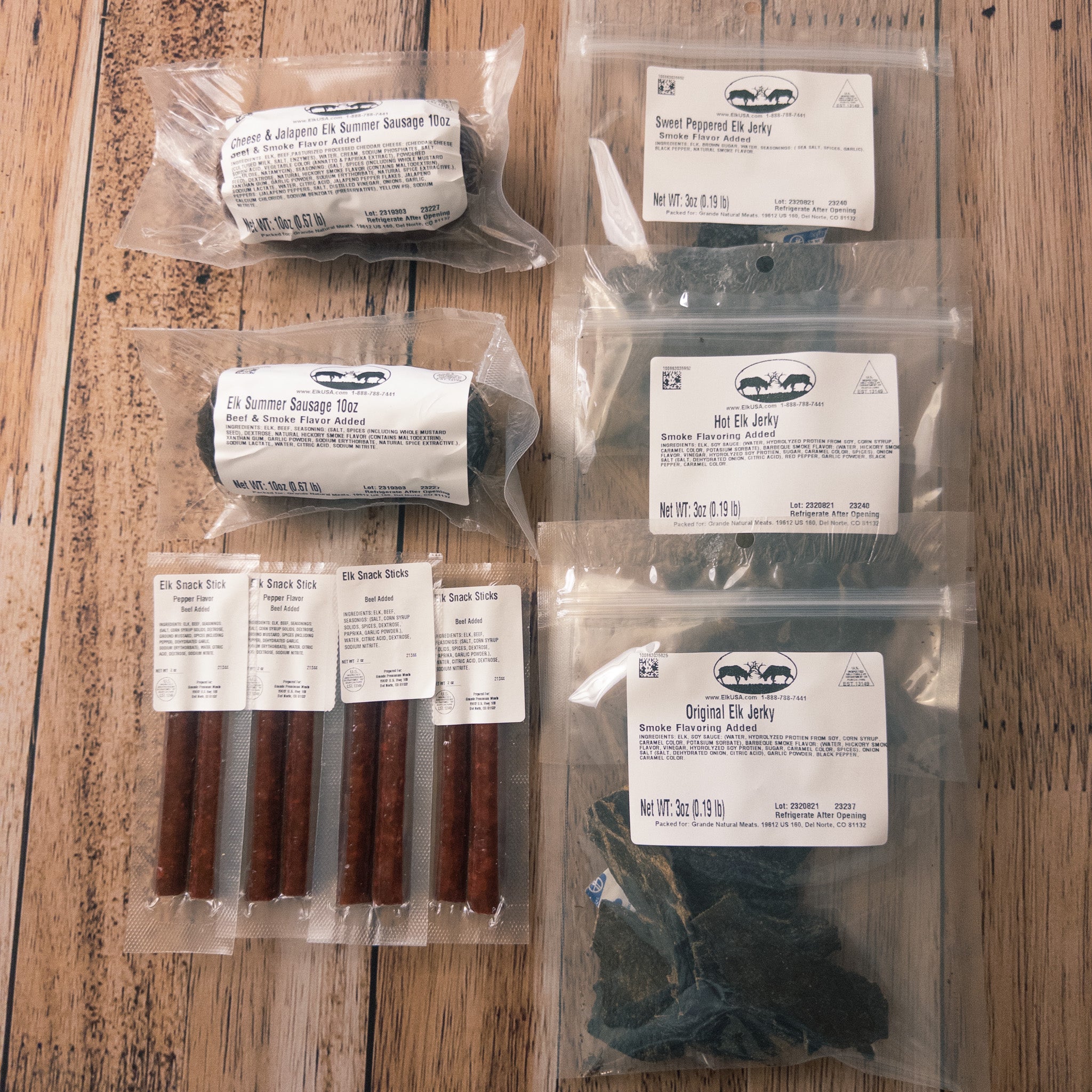 Elk Sausage &amp; Jerky Taster