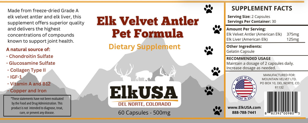 Elk Velvet Antler Pet Formula