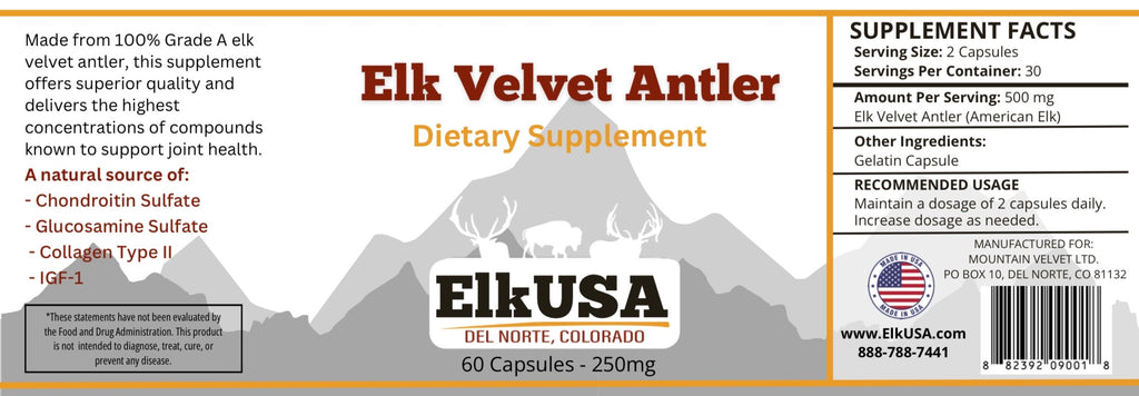 Elk Velvet Antler Dietary Supplement