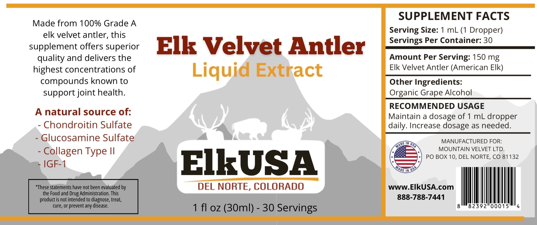 Elk Velvet Antler Liquid Extract
