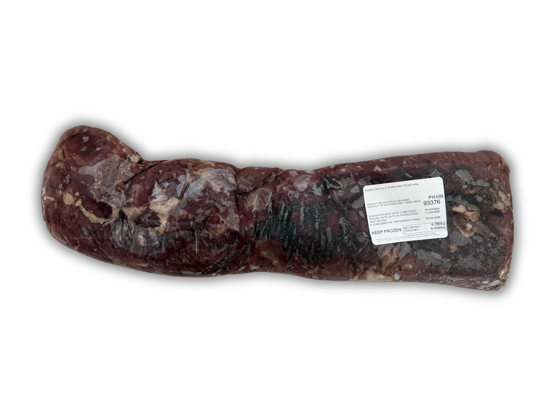 Elk Whole Strip Loin (New York & Ribeye)