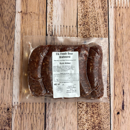 1 pound package of Elk beer brats.