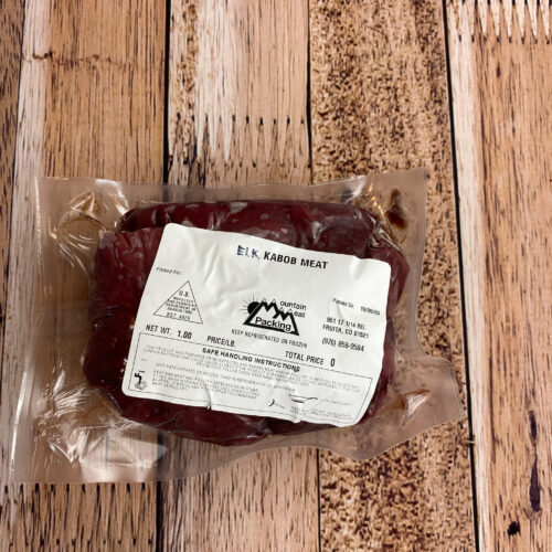 Elk kabob meat, 1 lb package, frozen
