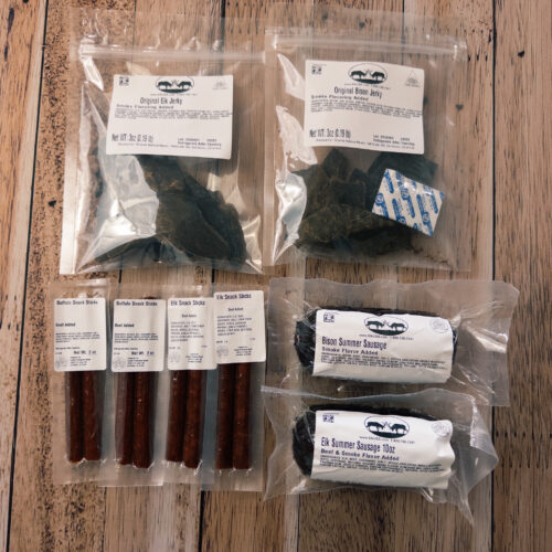 Original Elk Jerky and Bison Jerky Snack Stick and Sausage pack